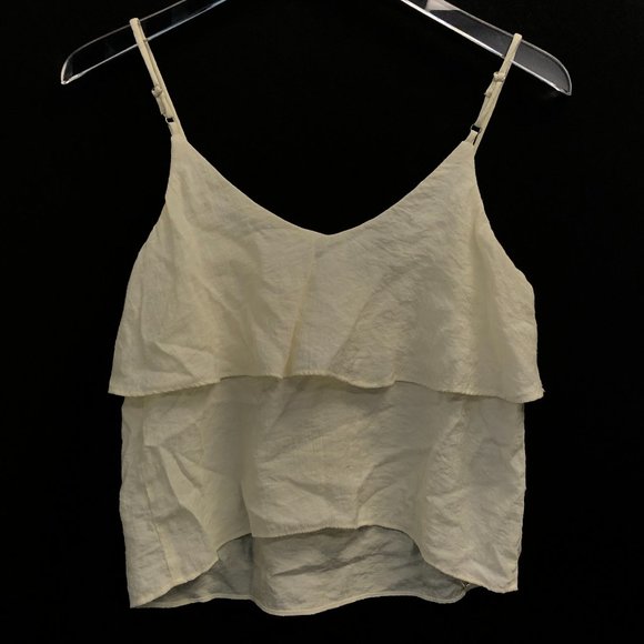 LUSH Tie Front Spaghetti Strap V-Neck Top #AH6 - Picture 3 of 7